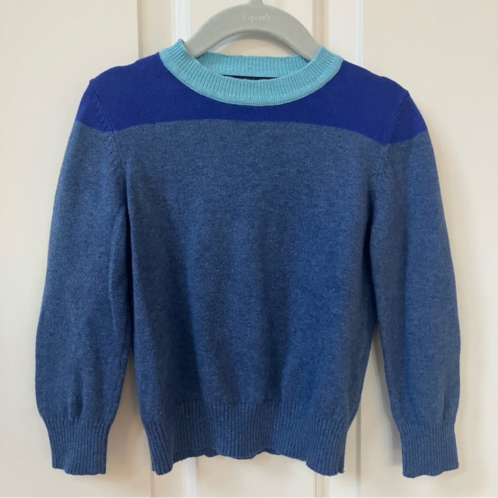 Toobydoo New York Blue Cotton and Cashmere Toddler Sweater Size 2T